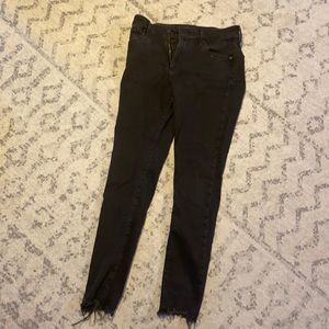 Black designer skinny jeans